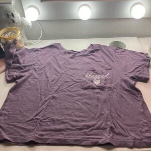 Blessed tee shirt cropped